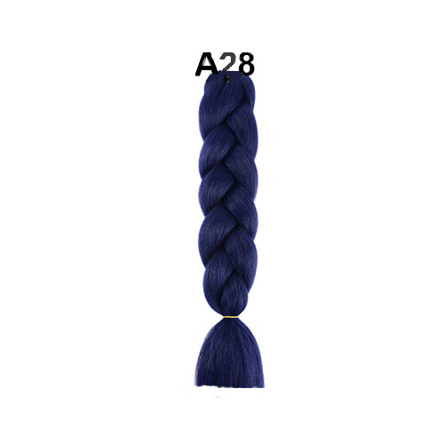 Канекалон Meili однотонний Темно-синій 65 см 100 грам A-028