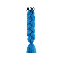 Канекалон Meili однотонний Світло-синій 65 см 100 грам A-030