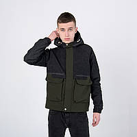 Чоловіча демісезонна куртка, комбінована