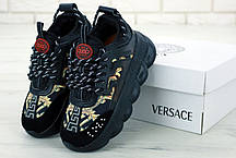 Жіночі кросівки версаче чорні, Versace, фото 2