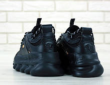 Жіночі кросівки версаче чорні, Versace, фото 3