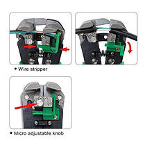 Кліщі для обтискача клем і зняття ізоляції посилені TOPTUL DKAA2226, фото 3