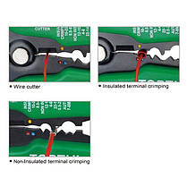 Кліщі для обтискача клем і зняття ізоляції посилені TOPTUL DKAA2226, фото 4