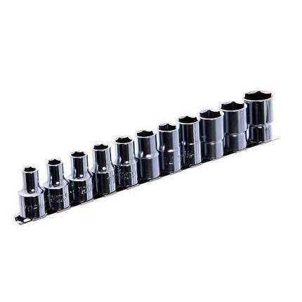 Набір головок торцевих на планці TOPTUL 1/2" 11 од. 8-22 мм GAAQ1601U, фото 1