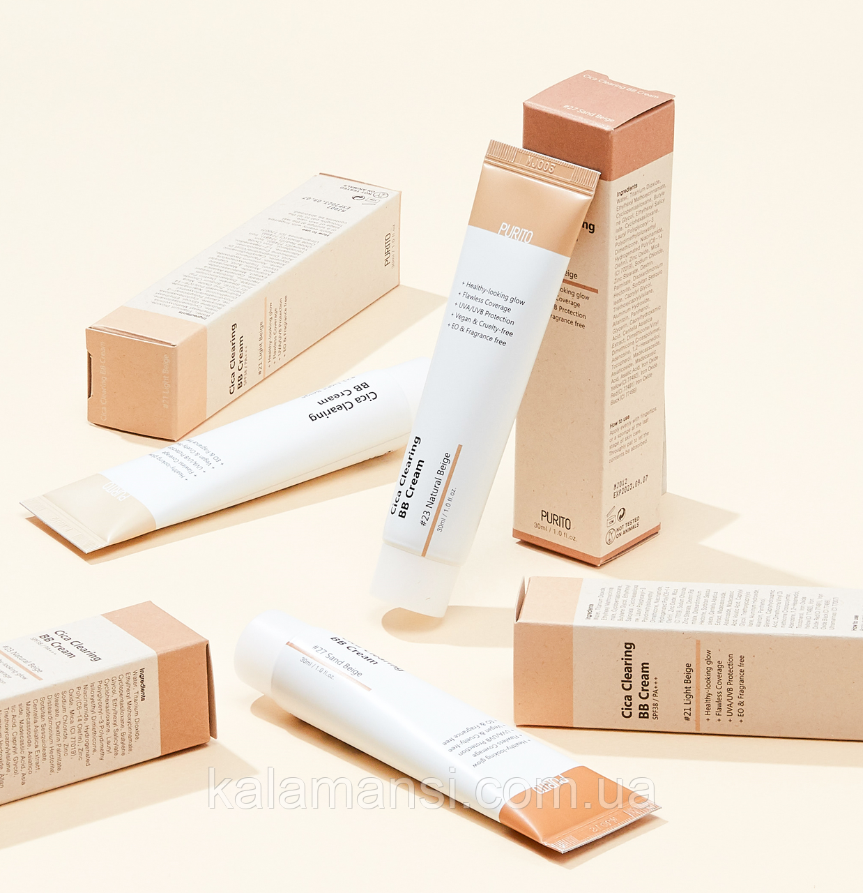 №21 ББ крем з центеллой PURITO Cica Clearing BB Cream SPF38/PA+++ 30 мл (стара версія) до 2027 р, фото 1