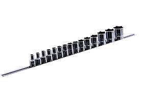 Набір 12-гранних головок на планці TOPTUL 12-гр. 1/2" 15 од 8-32 мм GAAQ1603U-12