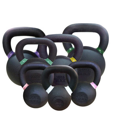 Гиря для кросфіту чавунна гиря спортивна з широкою ручкою для фітнесу Stein 6 кг, фото 3