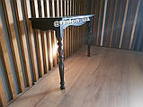 Дерев'яний консольний чорний стіл, фото 4