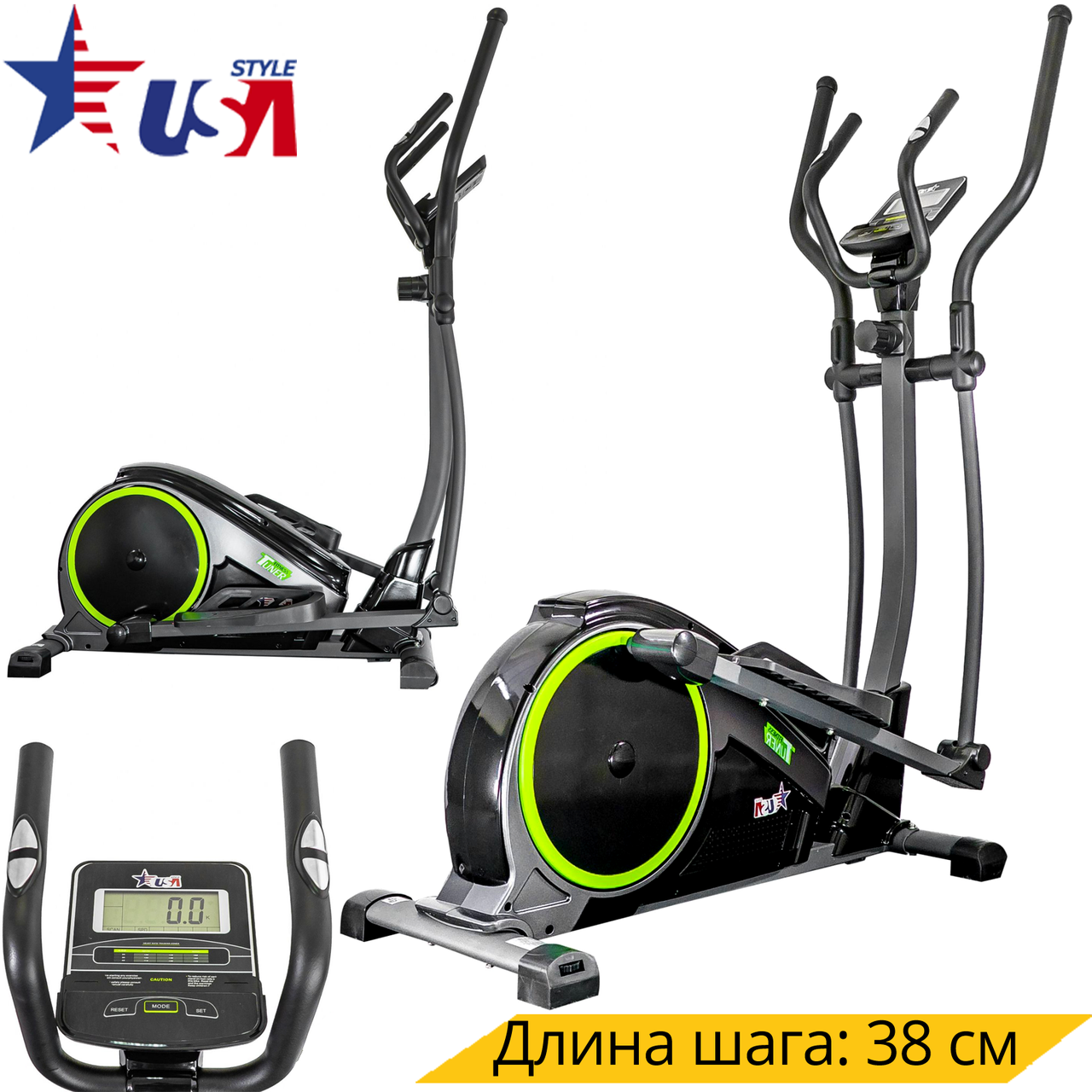 Орбітрек магнітний USA Style TF1550 для дому, Тренажер еліпсоїд. Вага до 120 кг