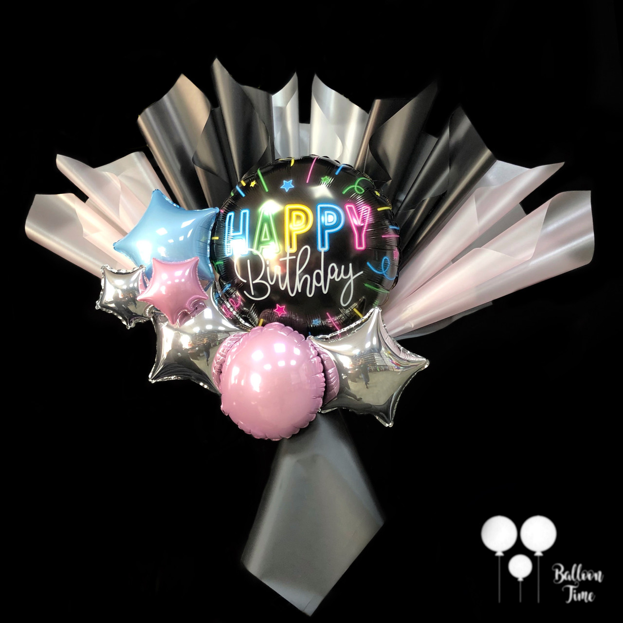 Букет з фольгованих міні фігур "Happy Birthday"