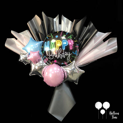 Букет з фольгованих міні фігур "Happy Birthday", фото 1