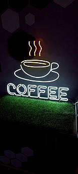 Неонова вивіска COFFEE для кафе