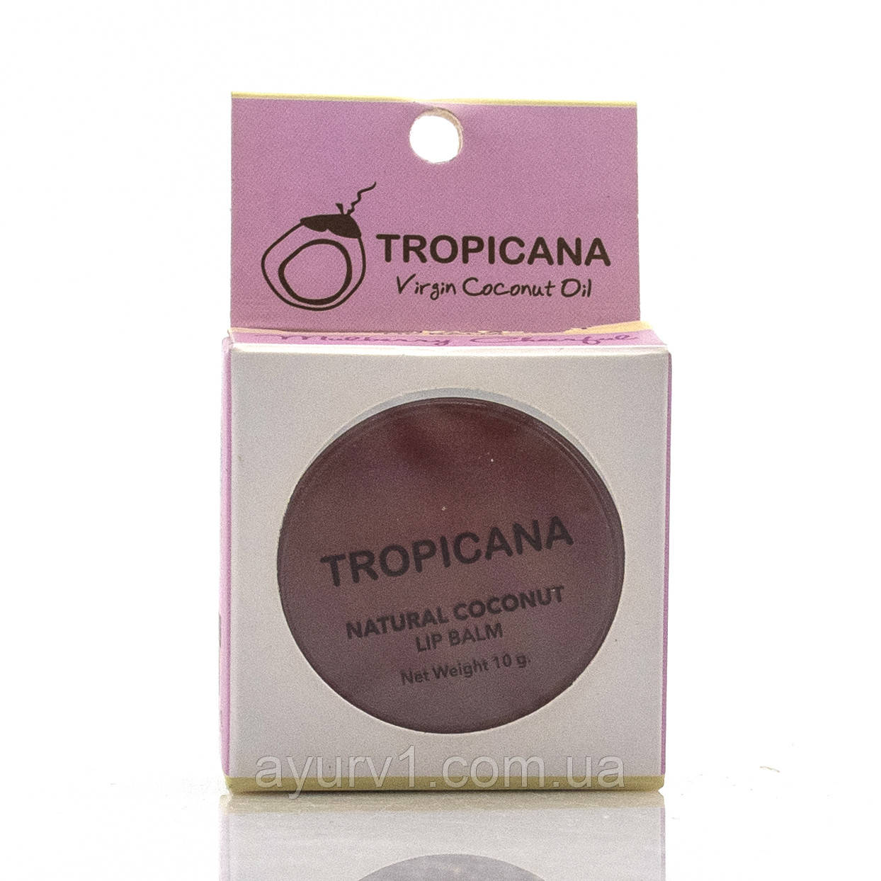 Бальзам для губ з кокосовою олією "Аромат манго"/Tropicana Natural Coconut Lip Balm Mango Spirit/10 г