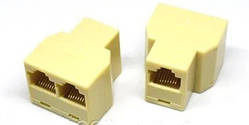 Перехідник 1 гніздо — 2 гнізда RJ-45