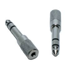 Переходник 3.5 гнездо - 6.3штекер, стерео, метал, фото 1