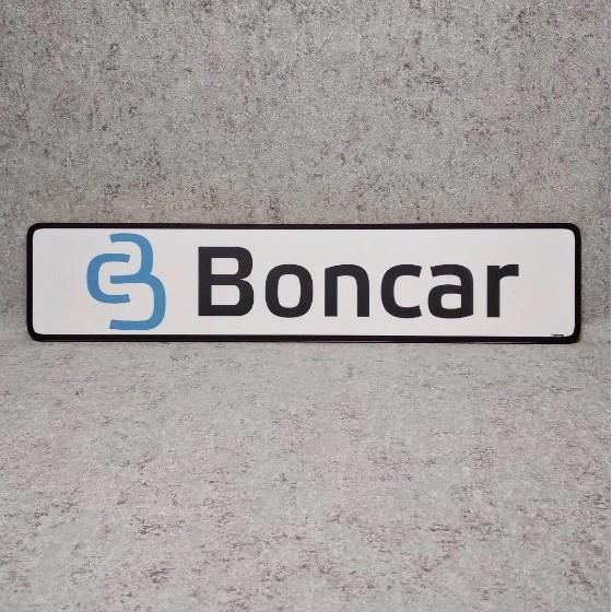Сувенірний авто-номер з Вашим логотипом. Boncar Сувенірний авто-номер з Вашим логотипом. Boncar