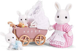 Sylvanian Families Коляска для двійні з фігурками кроликів Calico Critters CC2488