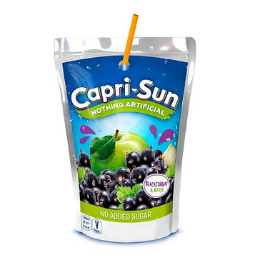 Сік з трубочкою Capri-Sun Blackcurrant Смородина - Яблуко Коробка 10 х 200 мл