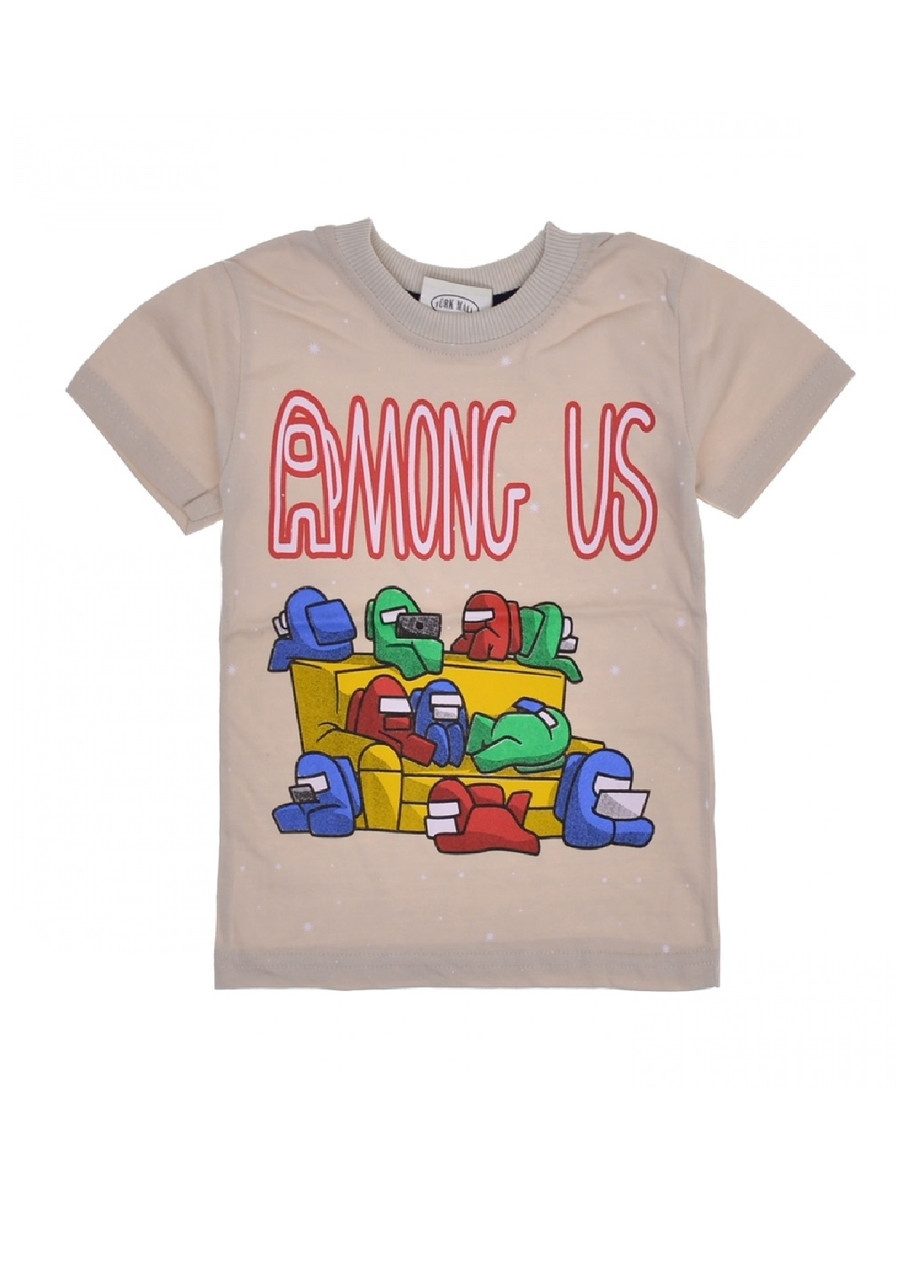 Футболка хлопчикам персонажі гри "Among US" (Амонг АС) на літо 1-2 роки