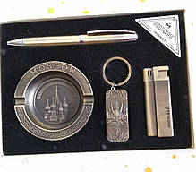 Набір подарунковий - попільничка, брелок, ніж, запальничка, ручка "Moongrass", фото 3