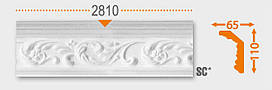 Плінтус стельовий арт.2810 від виробника 65х110х2000мм. (підходить під натяжну стелю)