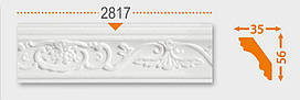Плінтус стельовий арт.2817 від виробника 35х56х2000мм.