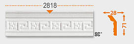 Стельовий плінтус арт.2818  від виробника  28х71х2000мм. (підходить під натяжну стелю)