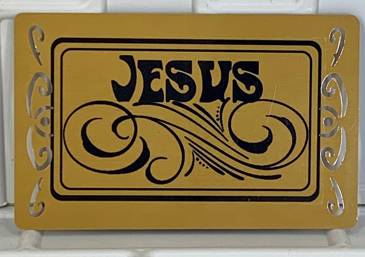 Магніт металевий "Jesus" золотий