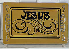 Магніт металевий  "Jesus" золотий