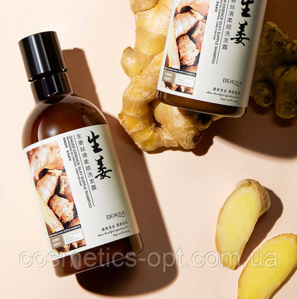 Шампунь активатор роста с имбирем Bioaqua Ginger Essence Silky Supple Shampoo
