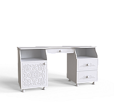 Стіл туалетний в спальню з ДСП / МДФ Amelie аляска / білий суперматовий Artinhead