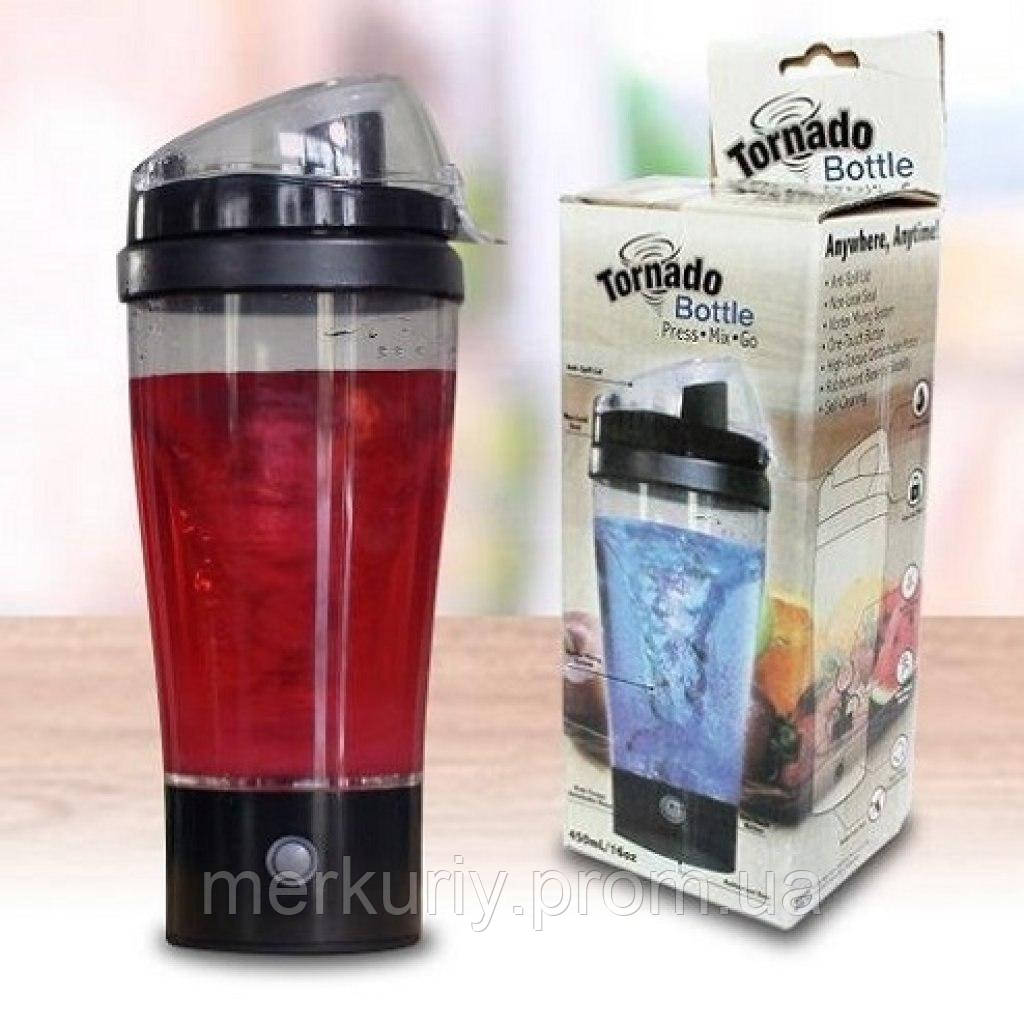 Спортивний міні-міксер, шейкер Elite 450 мл Tornado Bottle (Торнадо ботл)