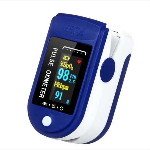 Пульсоксиметр Fingertip Pulse Oximeter LK-87 1 шт Cине-белый (0274) - фото 1 - id-p1387589460