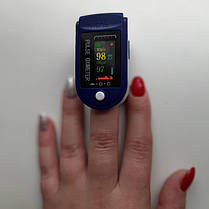 Пульсоксиметр Fingertip Pulse Oximeter LK-88 1 шт Синьо-білий (0274), фото 5
