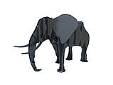 Мангал розбірний Слон 3D, мангал для будинку й саду декоративний, фото 2