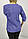 Вишита блуза жіноча на 3/4 рукав в кольорі джинс «Фламінго», фото 3
