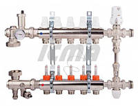 Коллекторная группа на 8 контуров теплых полов, с расходомерами и байпасом К0111 Icma (Италия)