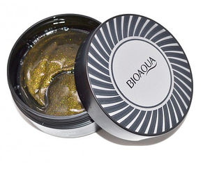 ЗАСТОСУВАННЯ КУРУХУ! Патчі від набряків і зморшок із чорними перлами BioAqua Eye Mask Black Pearl Crystal Clear