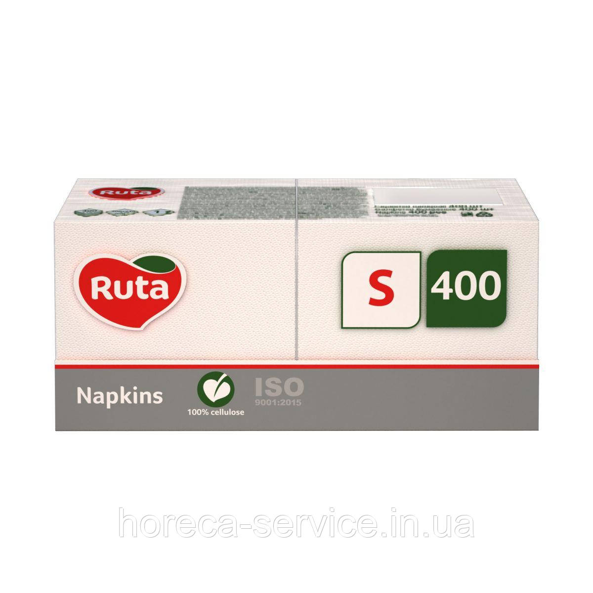 Серветки барні Ruta Professional S 24х24 білі 400 шт.