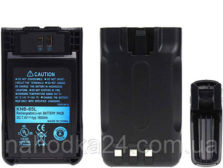 Акумулятор Kenwood KNB-65L 1650 mAh (для радіостанції Kenwood 2000/3000) + поясний затискач, фото 2