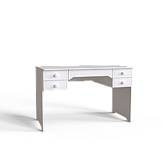 Стіл туалетний в спальню з ДСП / МДФ Amelie 2 аляска / білий суперматовий Artinhead