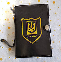 Фляга "Україна" металева в шкіряній барсетці, фото 2