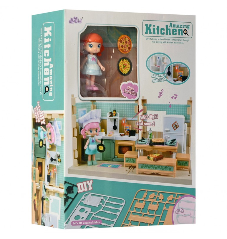 Дитячий ігровий набір кухня з меблями і героєм звук / світло