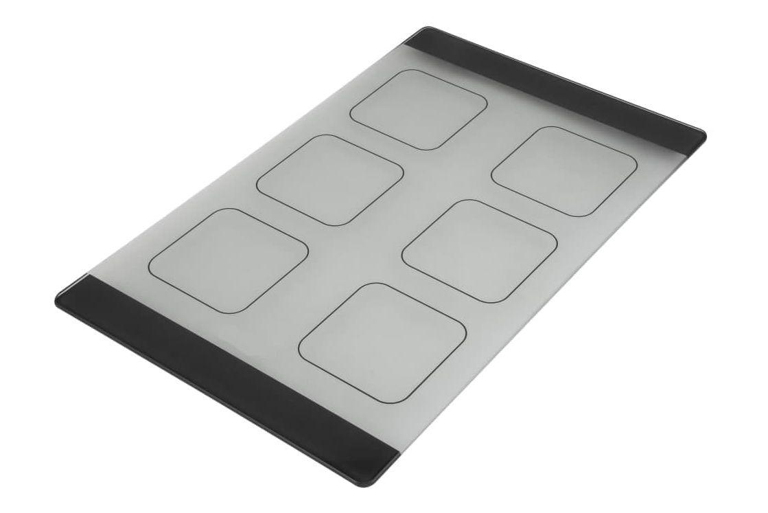 Дошка для нарізки Platinum ZP-C5 біла скляна 44х28, фото 1