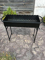 Мангал на 12 шампурів зі знімними ніжками Товщина жаровні 3 мм подарунок