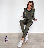 Модний жіночий костюм-двійка брючний, фото 3