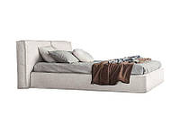 М'яке ліжко-подіум двоспальне MeBelle MODE 180х200 см у скандинавському стилі, лофт, сіра біла рогожка
