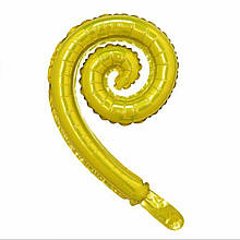 Фольгована кулька Спіраль жовтий 43х30см Китай упаковка 3шт