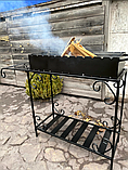 Мангал-барбекю на 12 шампурів з аксесуарами Товщина жаровні 3 мм подарунок, фото 2