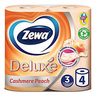 Туалетная бумага Zewa Deluxe с ароматом персика, 3-слойная, 150 отрывов, 4 шт.